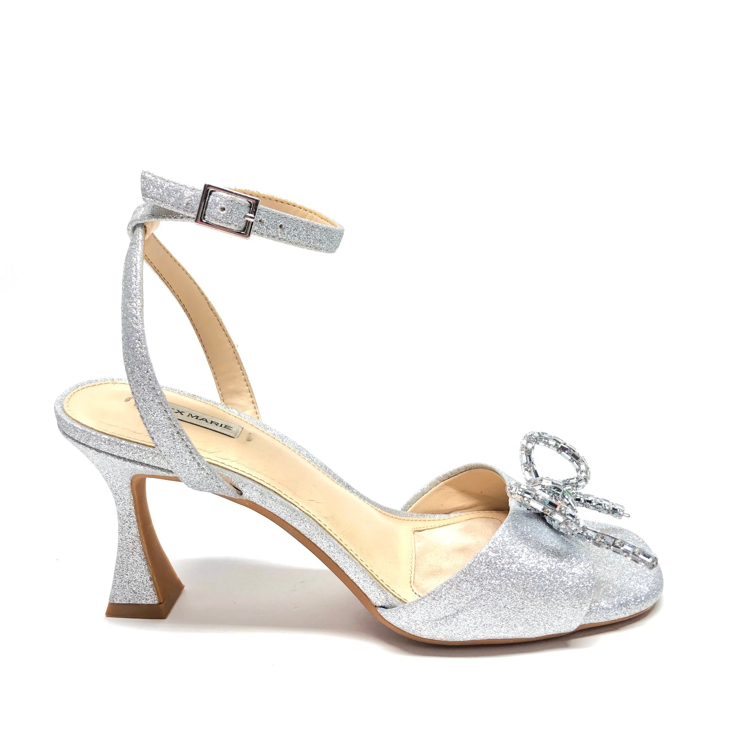 Shoes Heels Stiletto By Alex Marie In Silver, Size: 7.5