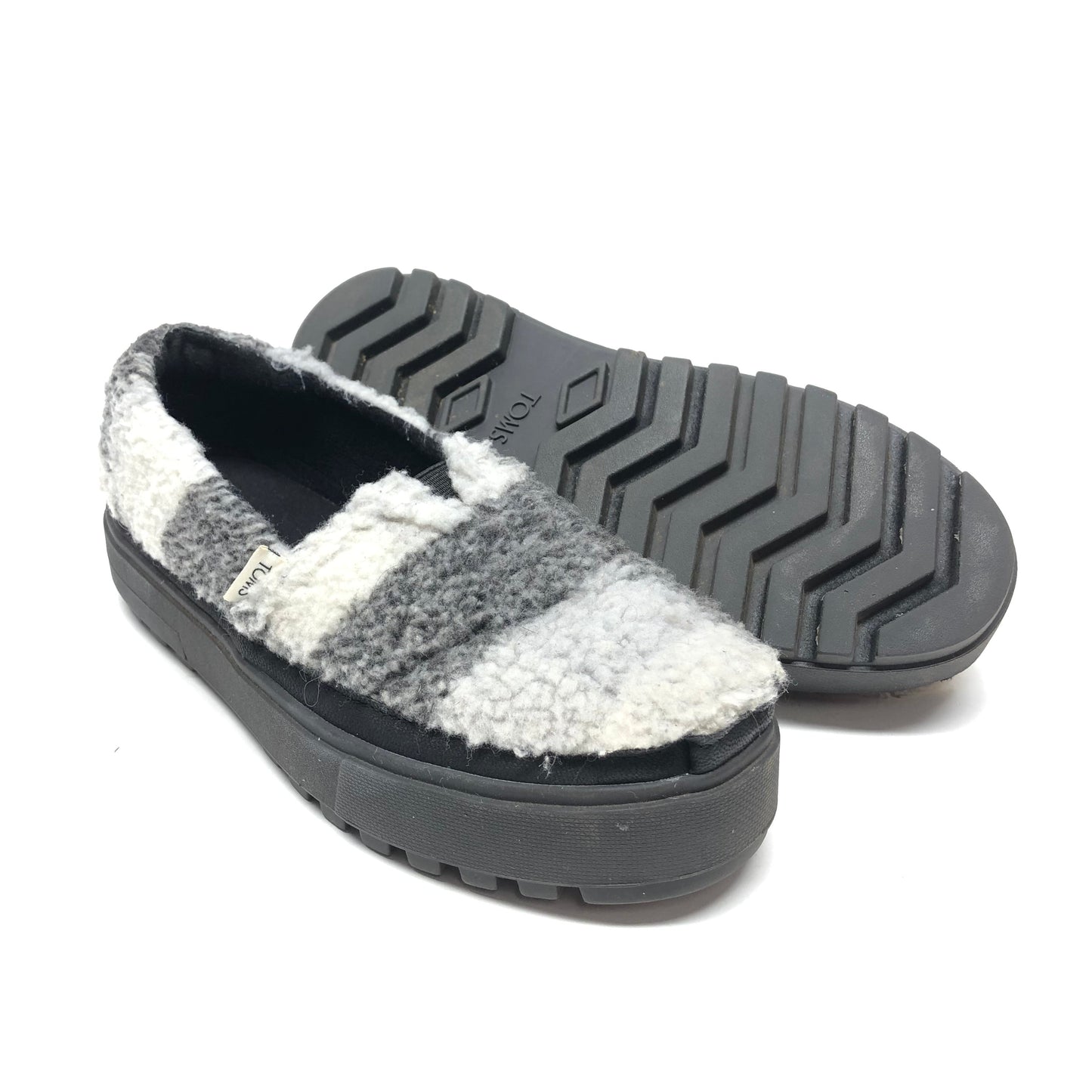 Shoes Heels Platform By Toms In Black & Grey, Size: 7.5