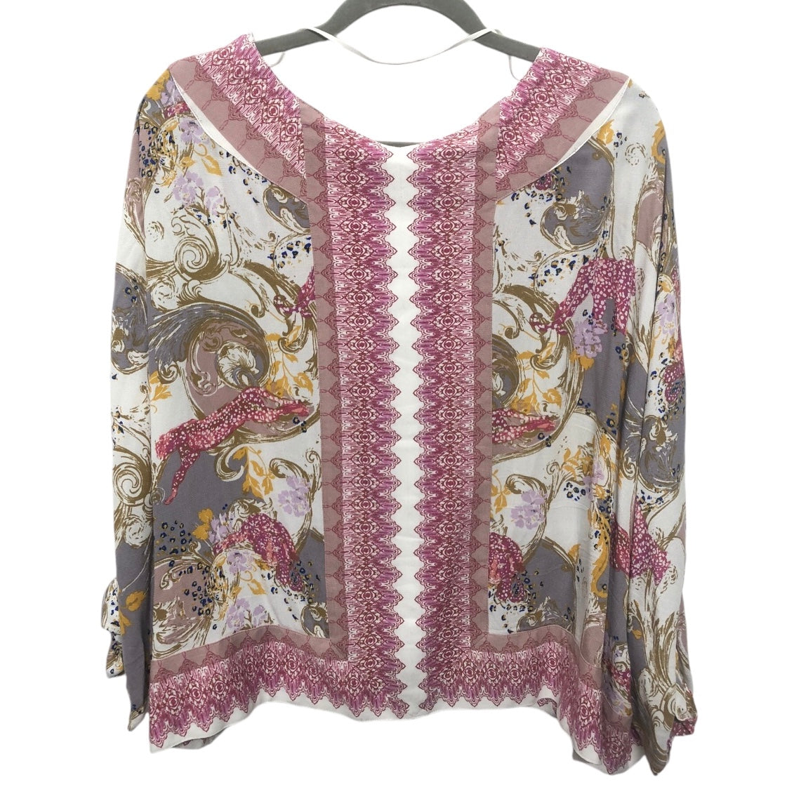 Blouse 3/4 Sleeve By Free People In Multi-colored, Size: L