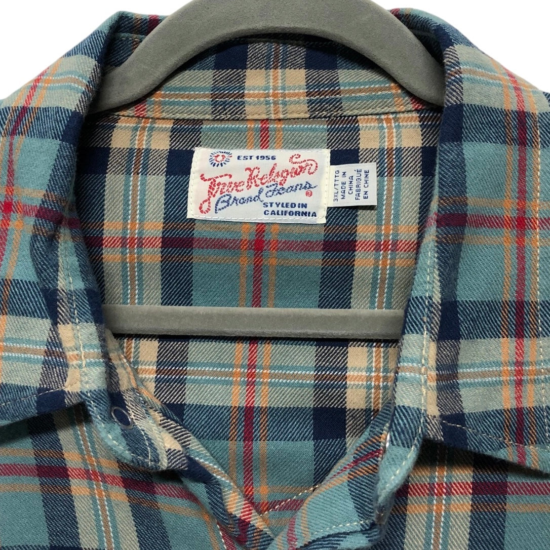 Top Long Sleeve By True Religion In Plaid Pattern, Size: 3x