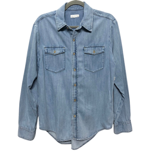 Top Long Sleeve By Good American In Blue Denim, Size: M