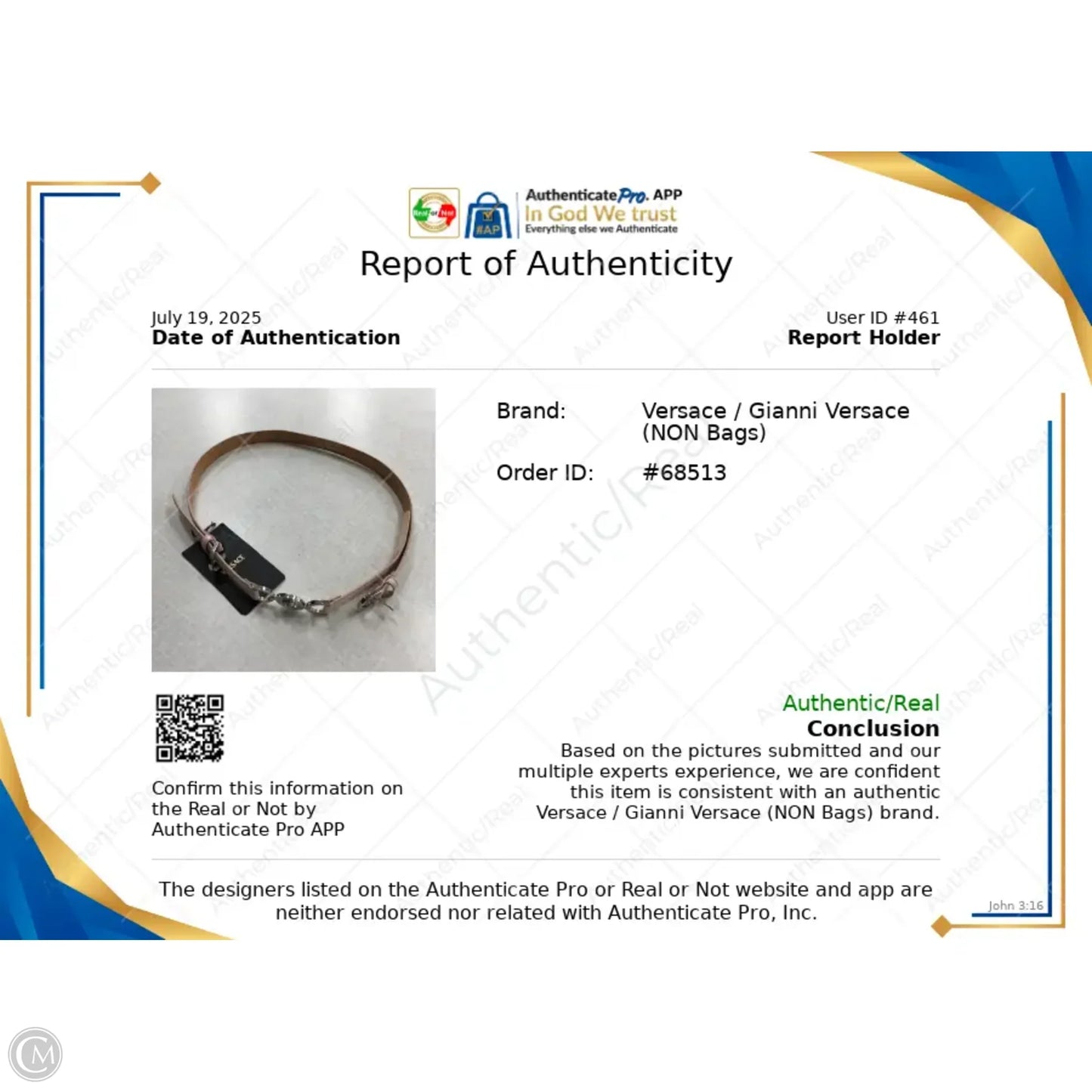 Belt Luxury Designer By Versace