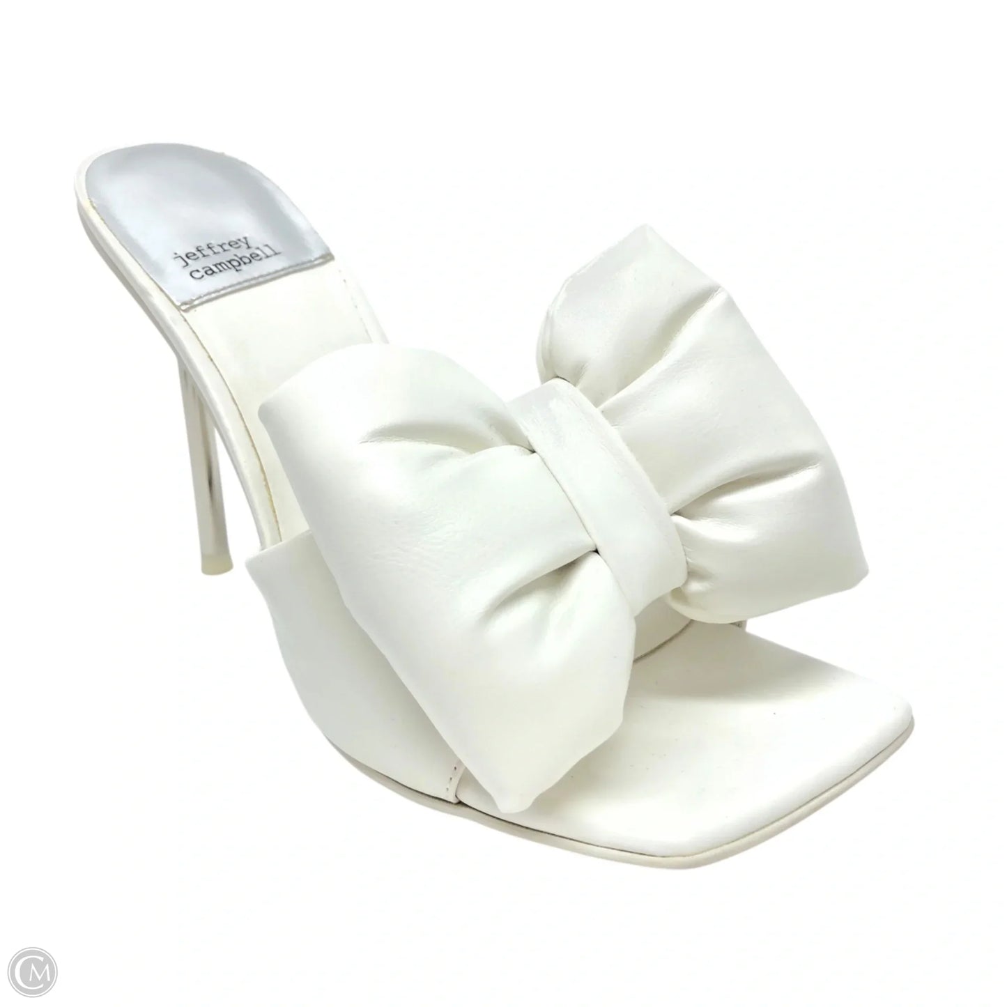 Sandals Heels Stiletto By Jeffery Campbell In White, Size: 9
