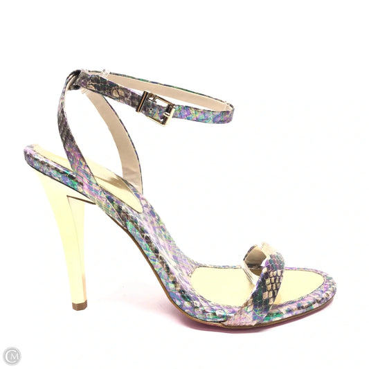 Sandals Heels Block By Bcbgeneration In Multi-colored, Size: 9