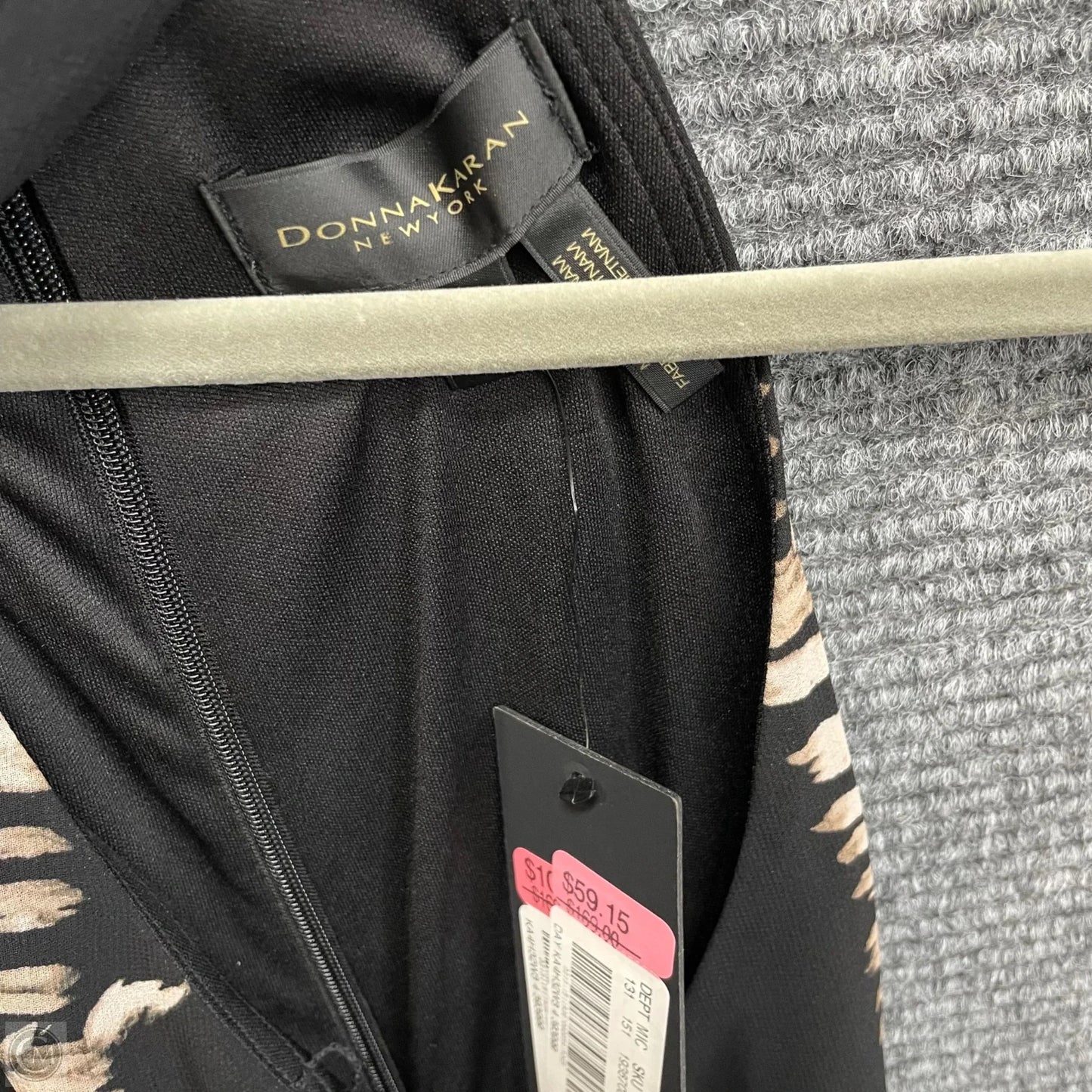 Dress Casual Maxi By Donna Karan In Black & Brown, Size: 4