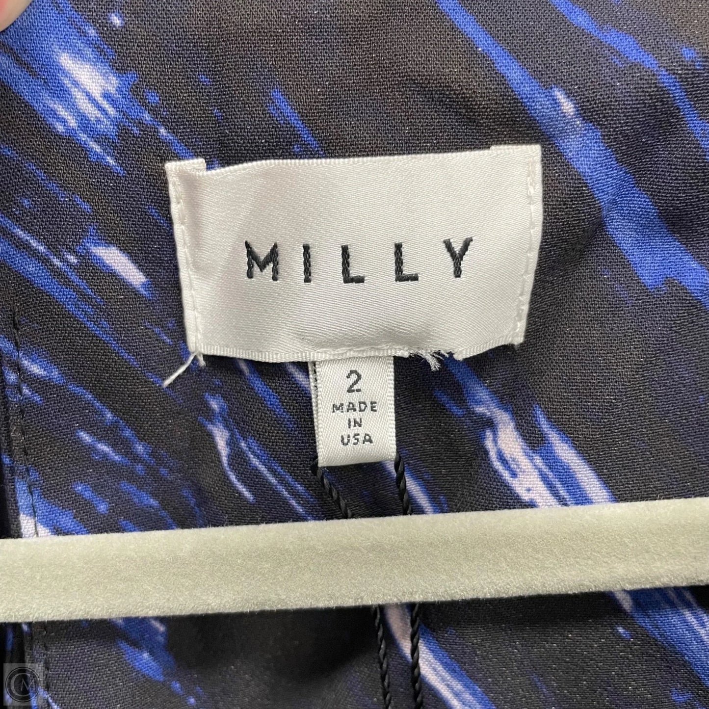 Dress Designer By Milly In Black & Blue, Size: 2