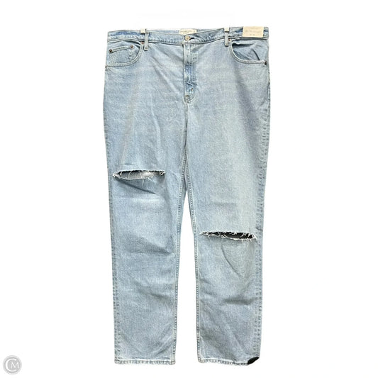 Jeans Straight By Abercrombie And Fitch In Blue Denim, Size: 20