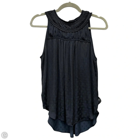 Blouse Sleeveless By Maeve In Black & Blue, Size: 4