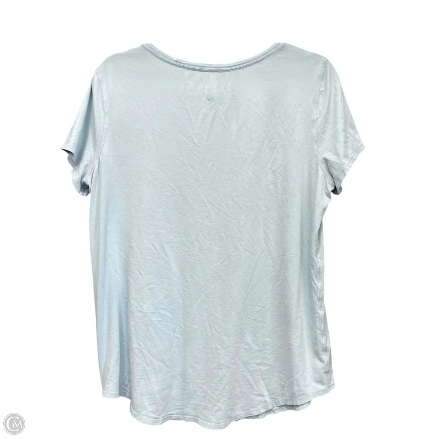 Athletic Top Short Sleeve By Lululemon In Blue, Size: L