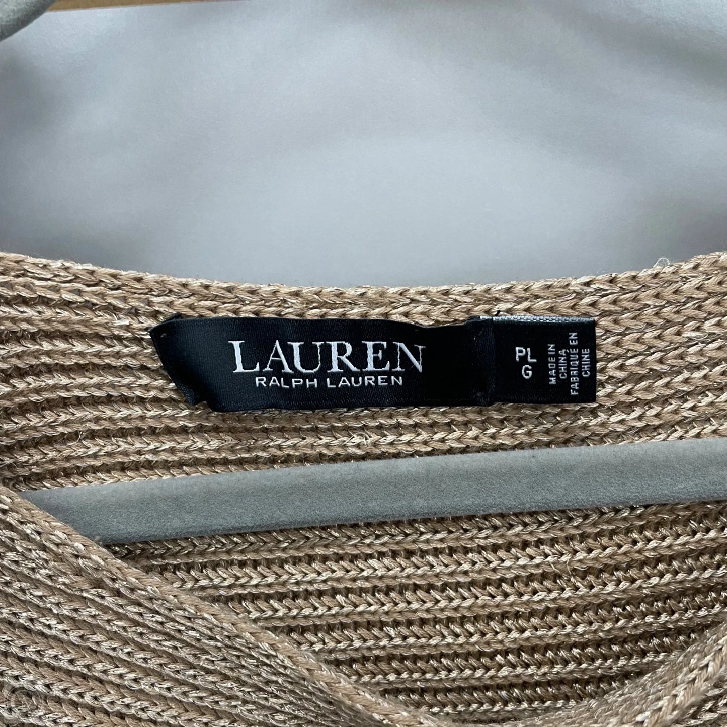 Sweater By Lauren By Ralph Lauren In Gold, Size: Lp