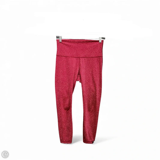 Athletic Leggings By Lululemon In Red, Size: 6
