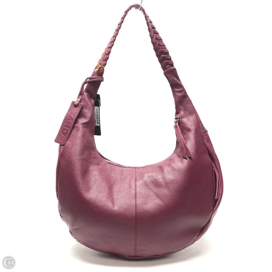 Handbag Leather By Clothes Mentor, Size: Medium
