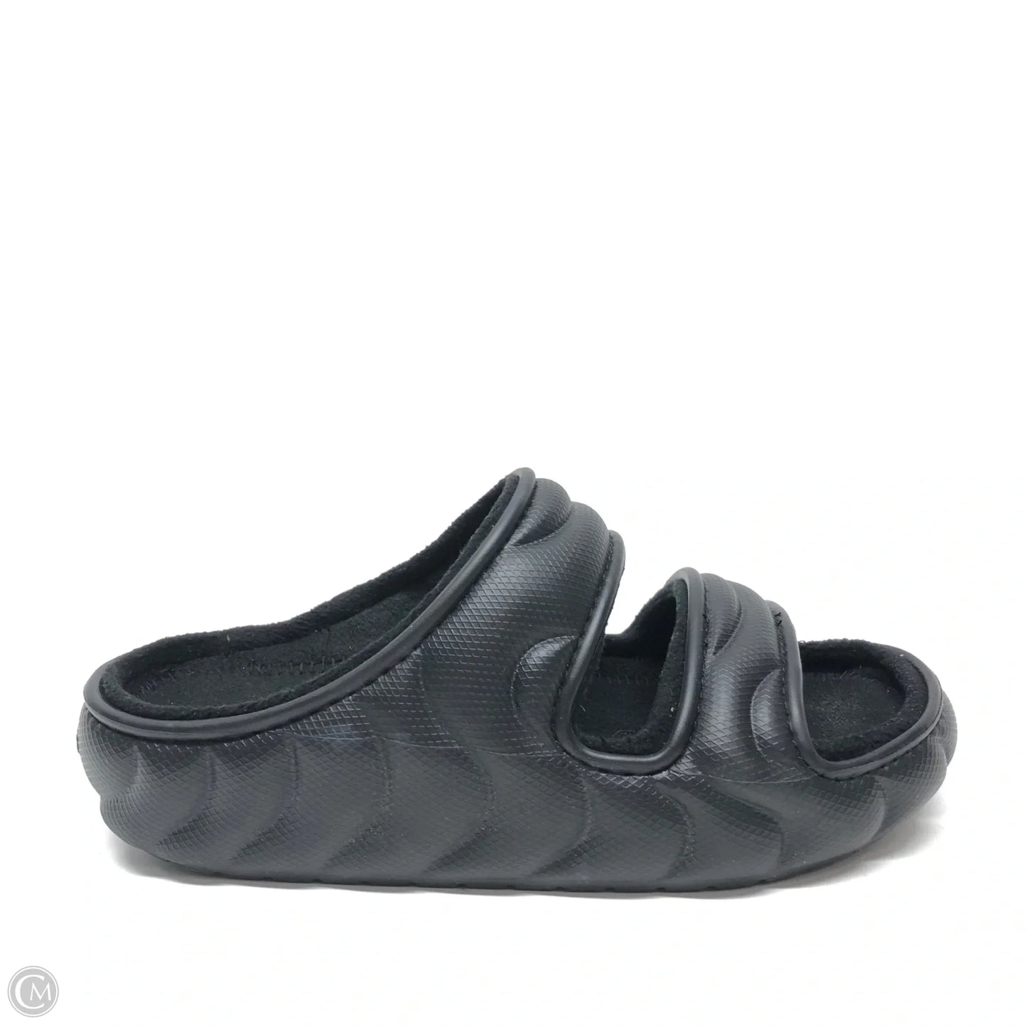 Sandals Flats By Crocs In Black, Size: 9