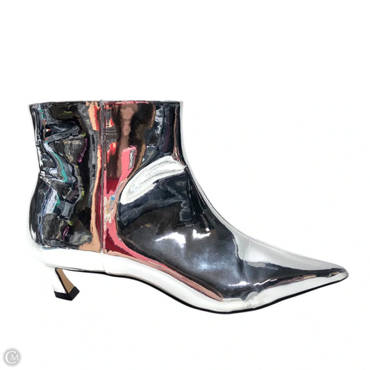 Boots Ankle Heels By Gianni Bini In Silver, Size: 8.5