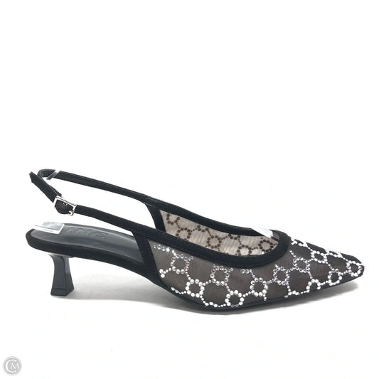 Shoes Heels Kitten By Inc In Black & Silver, Size: 8