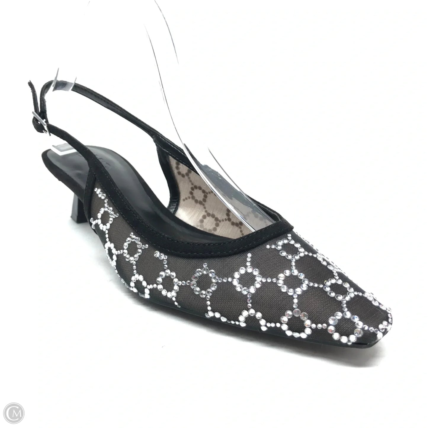 Shoes Heels Kitten By Inc In Black & Silver, Size: 8