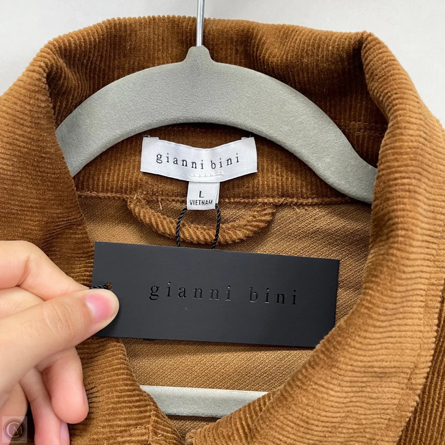 Jacket Shirt By Gianni Bini In Brown, Size: L