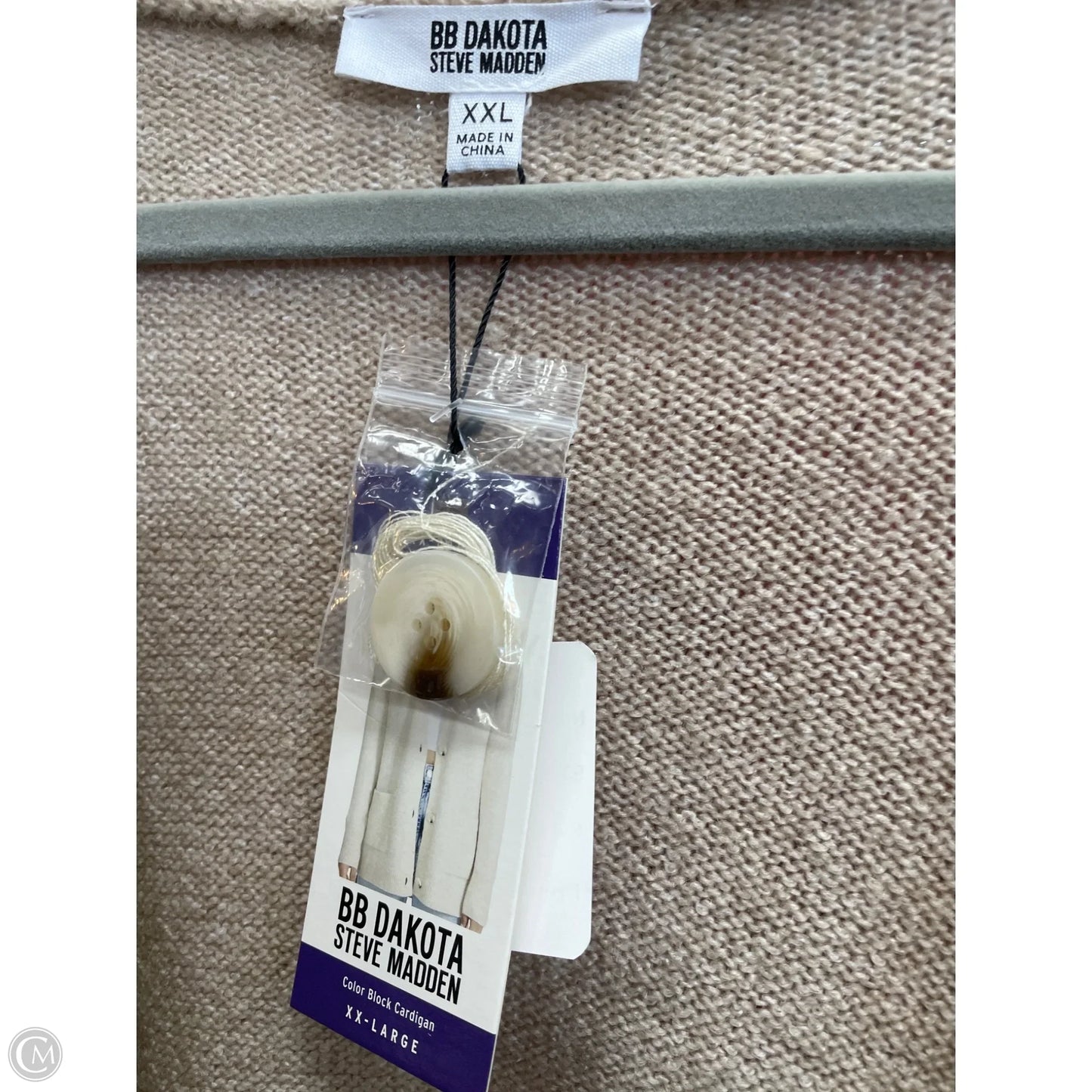 Sweater Cardigan By Bb Dakota In Beige, Size: Xxl