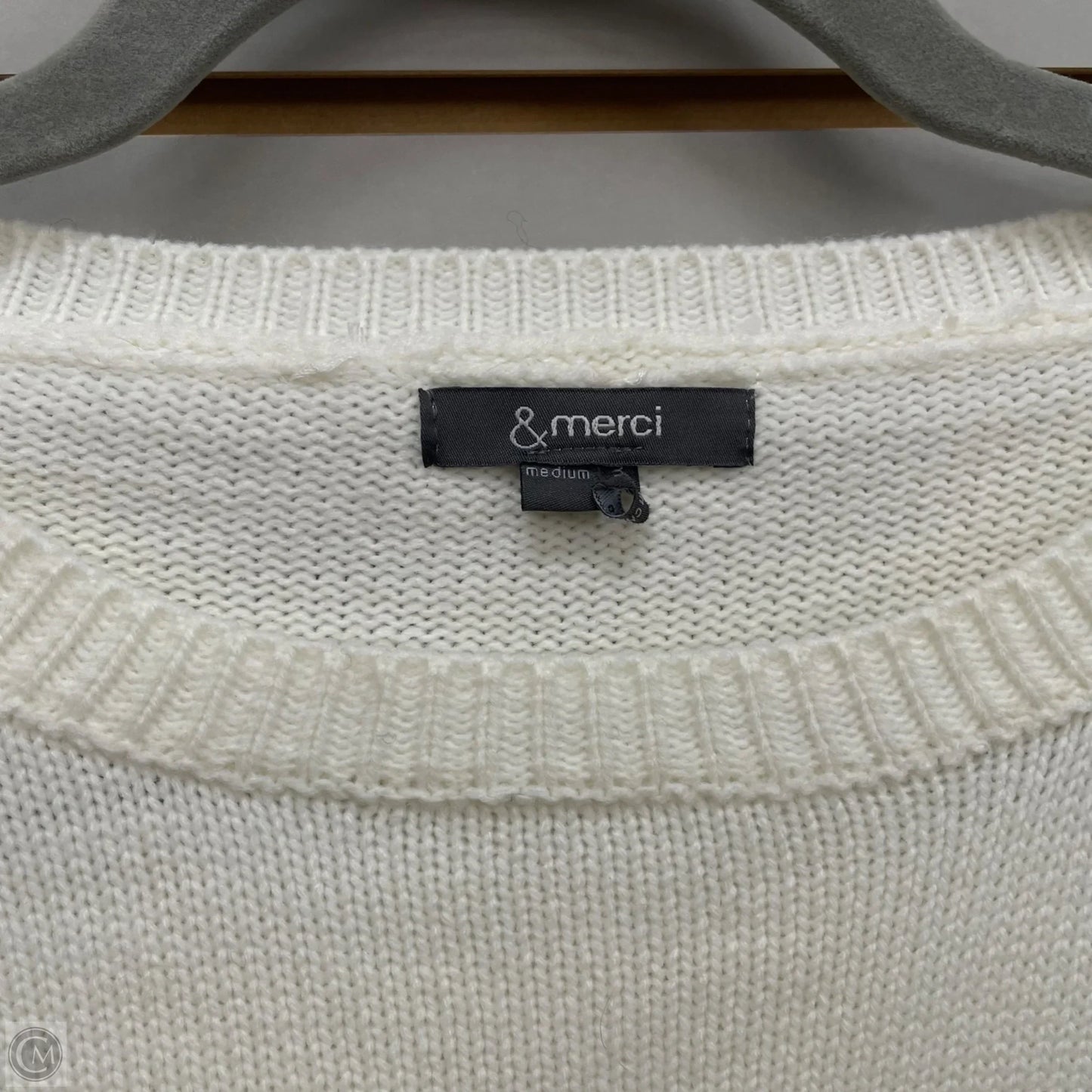 Sweater Short Sleeve By &merci In Cream, Size: M