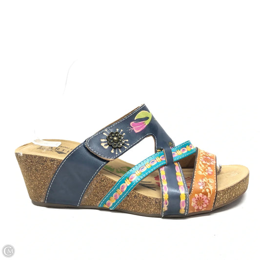 Sandals Heels Wedge By Spring Step In Multi-colored, Size: 11.5