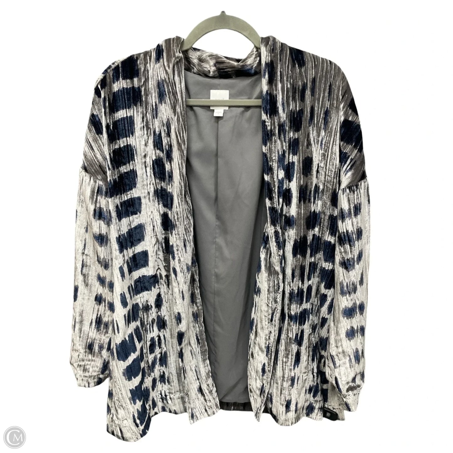 Blazer By Pure Jill In Blue & Grey, Size: M