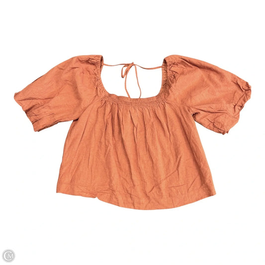 Blouse Short Sleeve By Sanctuary In Orange, Size: S