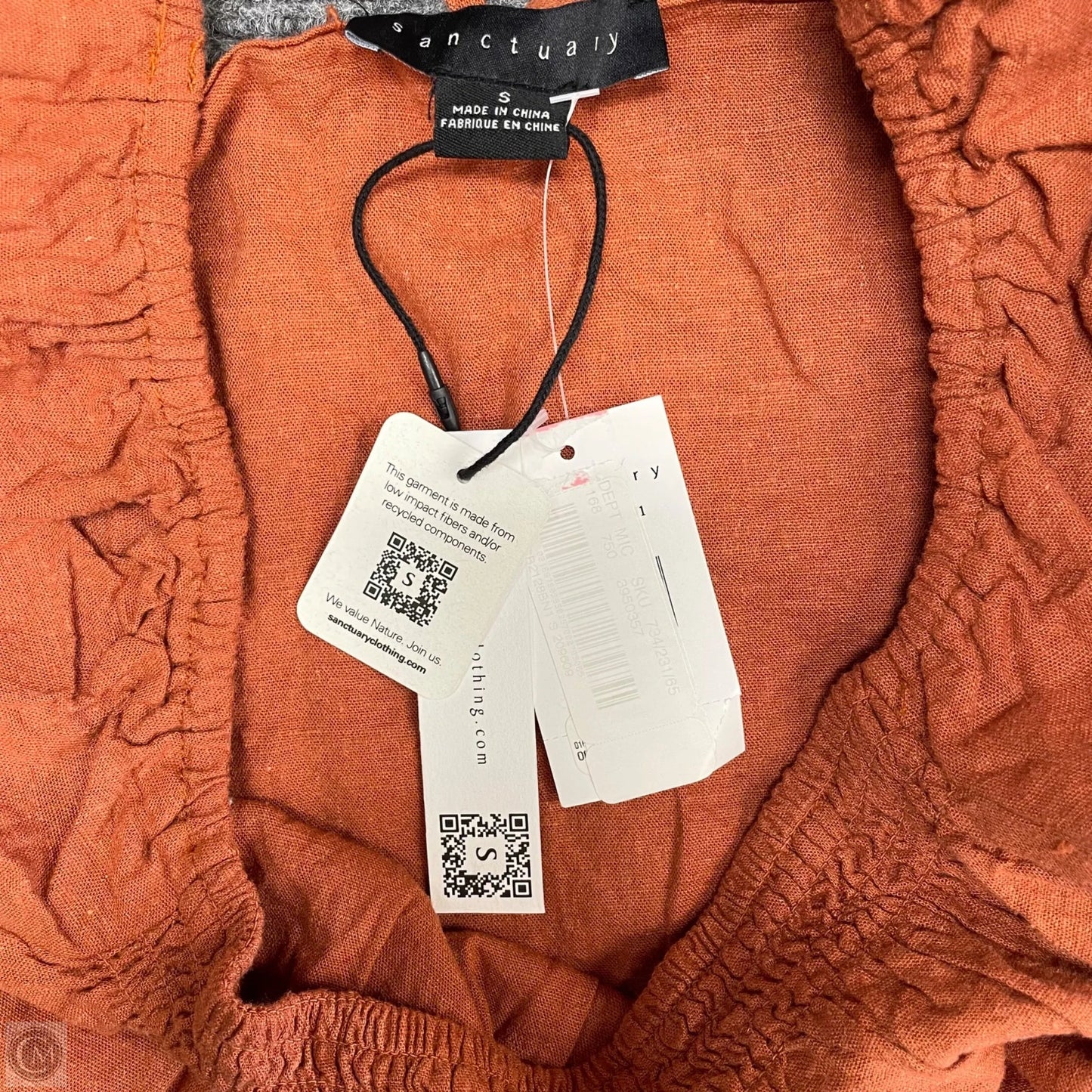 Blouse Short Sleeve By Sanctuary In Orange, Size: S