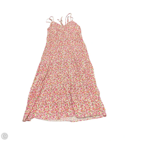 Dress Casual Midi By Time And Tru In Floral Print, Size: M