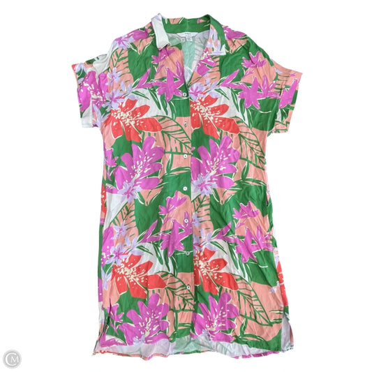 Dress Casual Short By Tribal In Tropical Print, Size: S