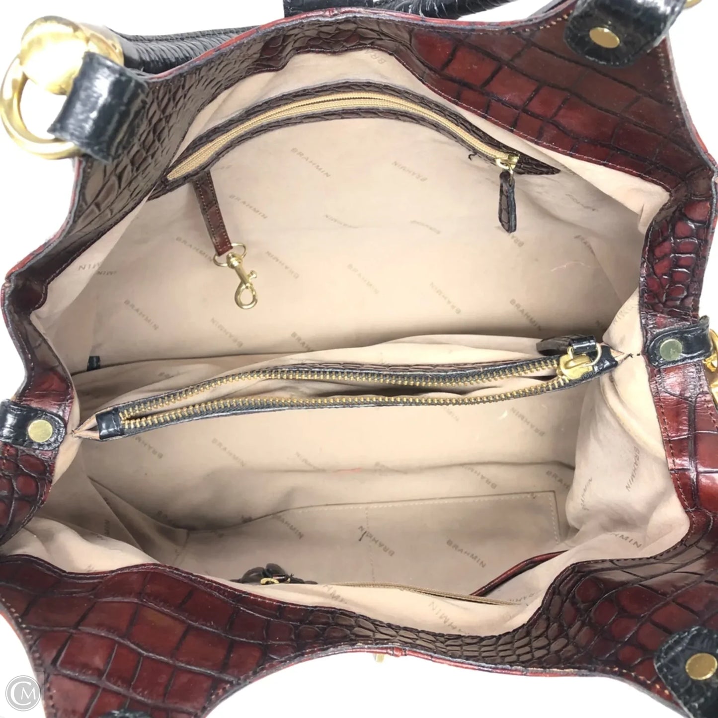 Handbag Designer By Brahmin, Size: Large