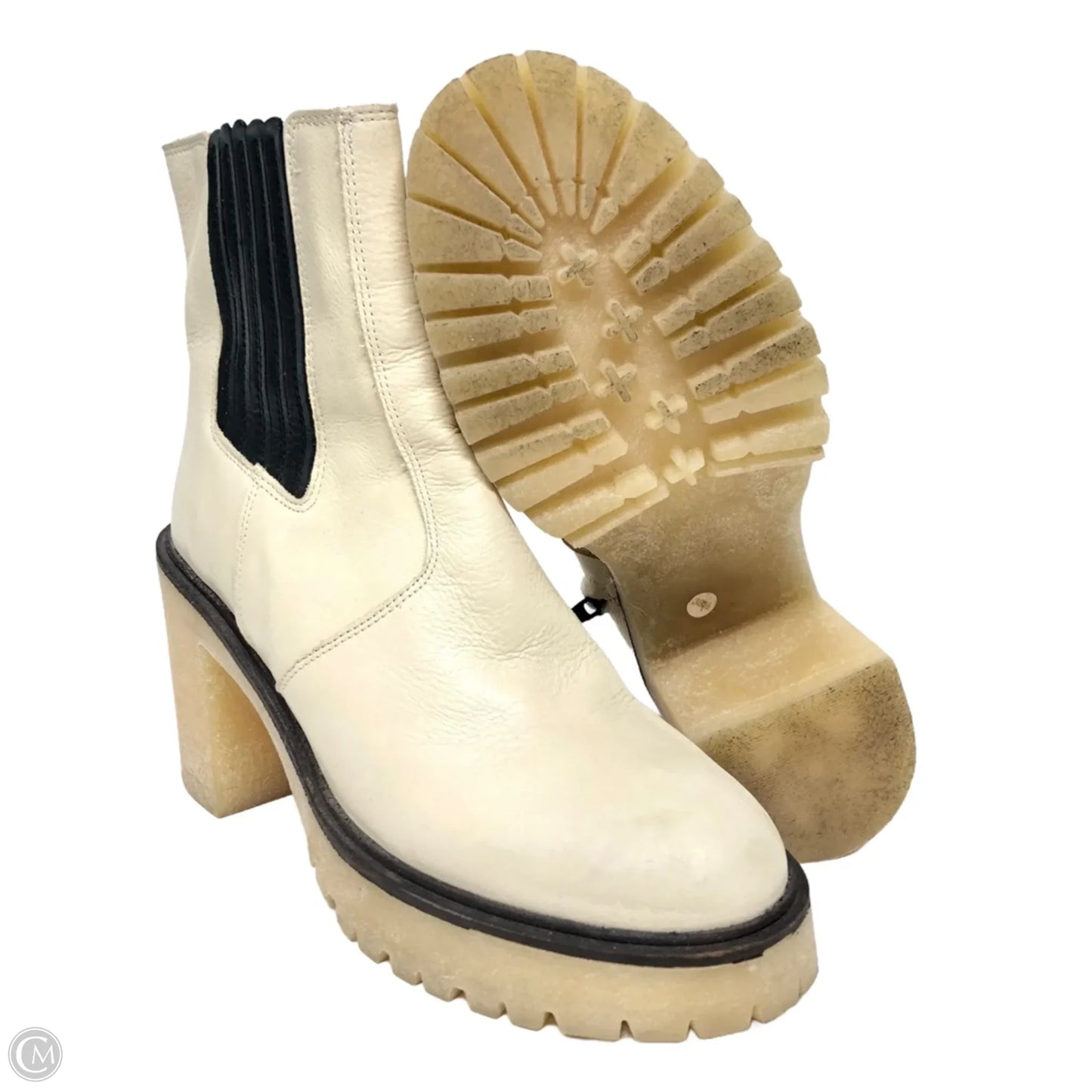 Boots Ankle Heels By Free People In Cream, Size: 8