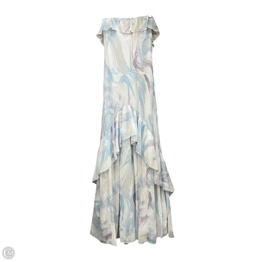 Dress Casual Maxi By Asos In Blue & Grey, Size: 8