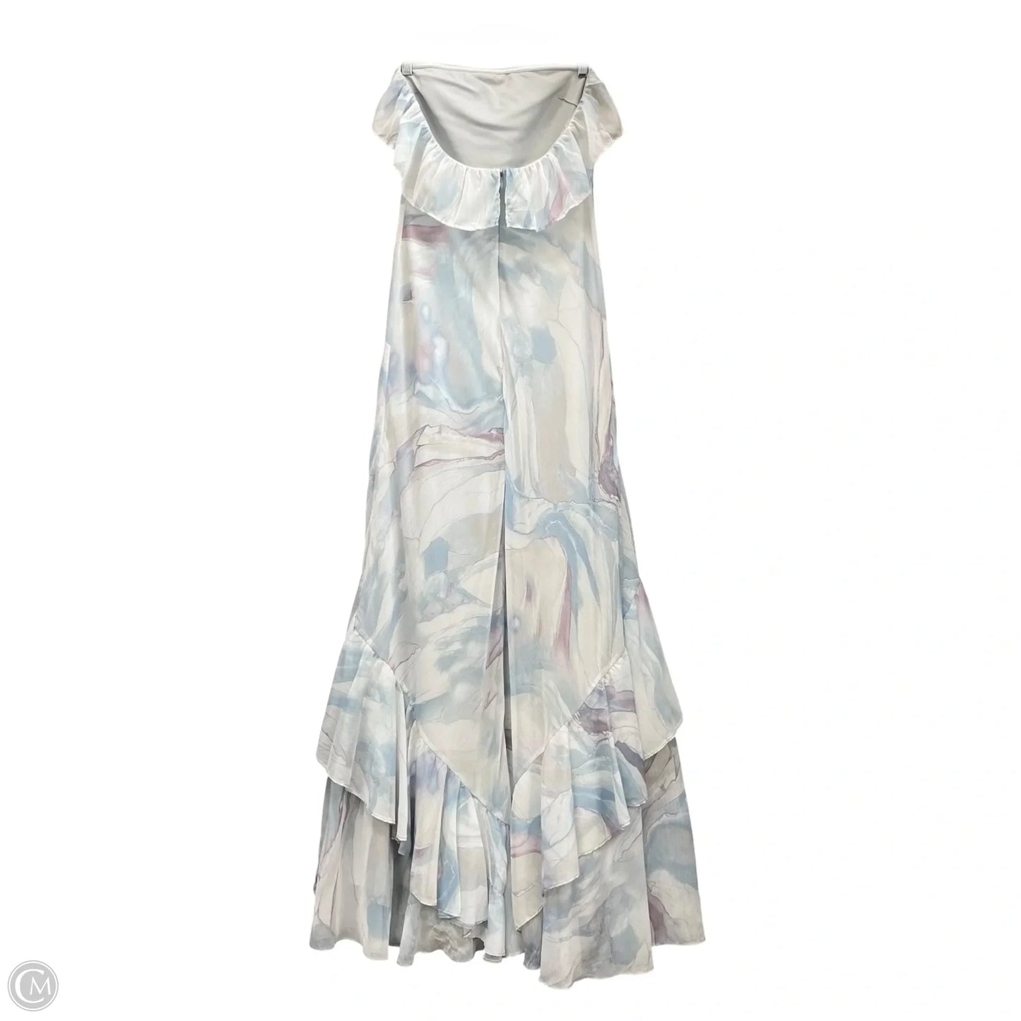 Dress Casual Maxi By Asos In Blue & Grey, Size: 8