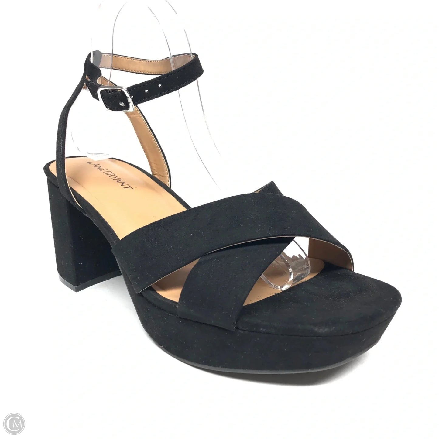 Sandals Heels Block By Lane Bryant In Black, Size: 8.5