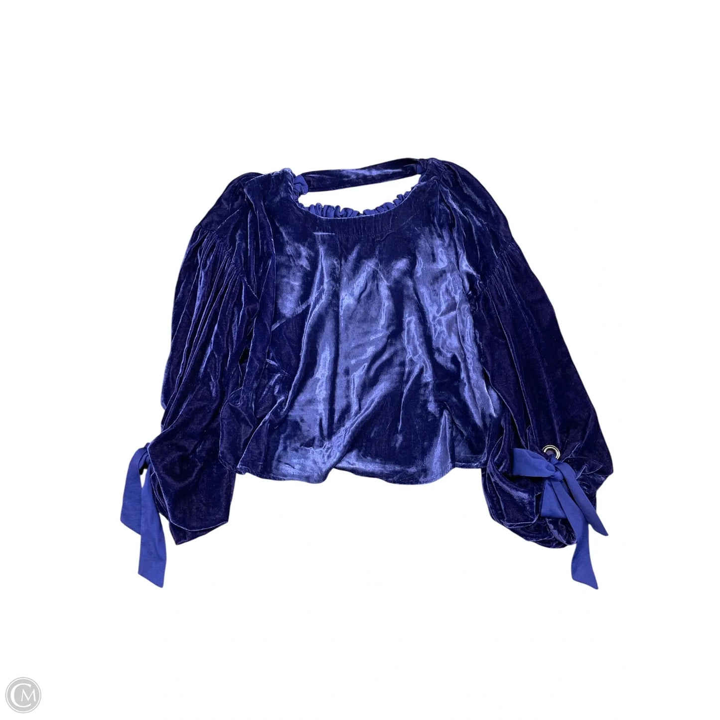 Blouse Long Sleeve By Free People In Blue, Size: S