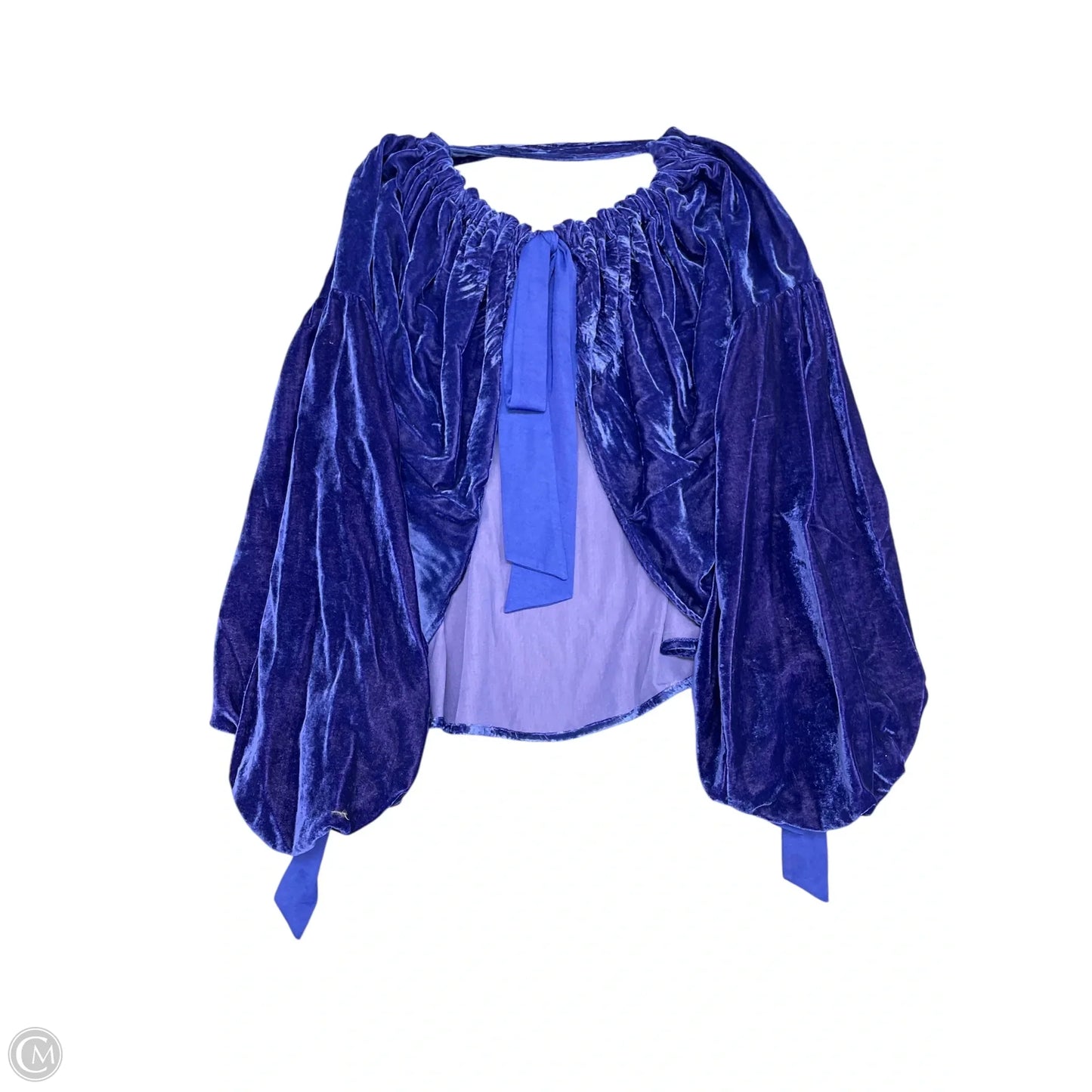 Blouse Long Sleeve By Free People In Blue, Size: S