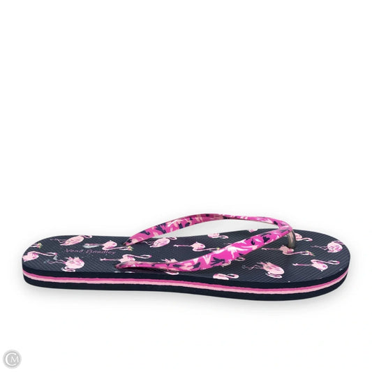 Sandals Flip Flops By Vera Bradley In Blue & Pink, Size: 9