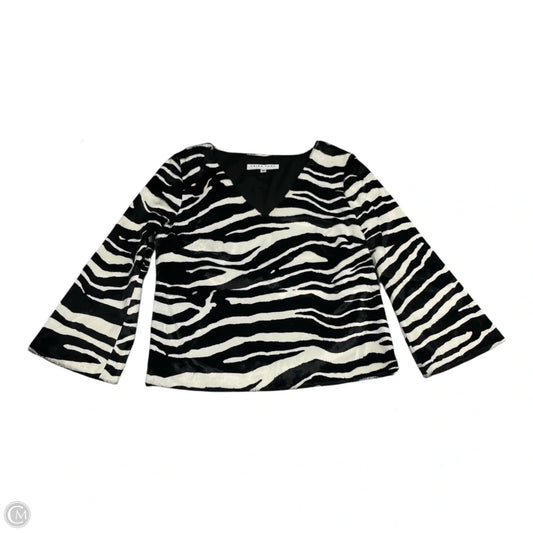 Top Long Sleeve By Trina Turk In Zebra Print, Size: M