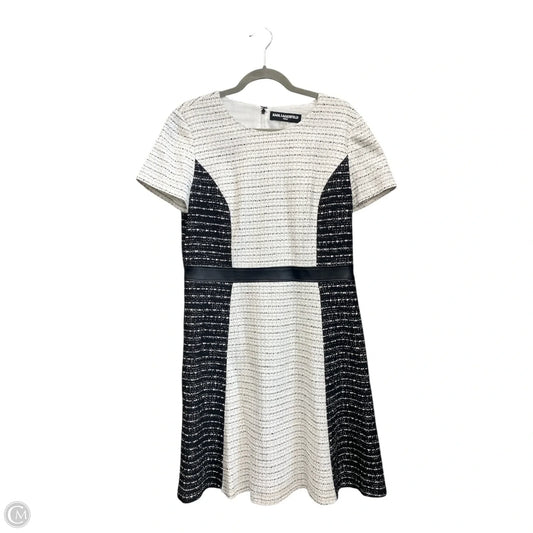 Dress Designer By Karl Lagerfeld In Black & Cream, Size: 12