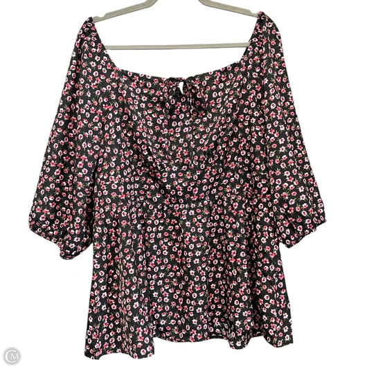 Blouse Short Sleeve By Bloomchic In Floral Print, Size: 14