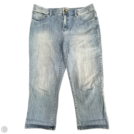 Capris By Chicos In Blue & White, Size: M
