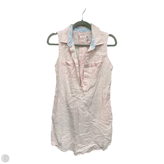 Dress Casual Short By Vineyard Vines In Pink & White, Size: 0