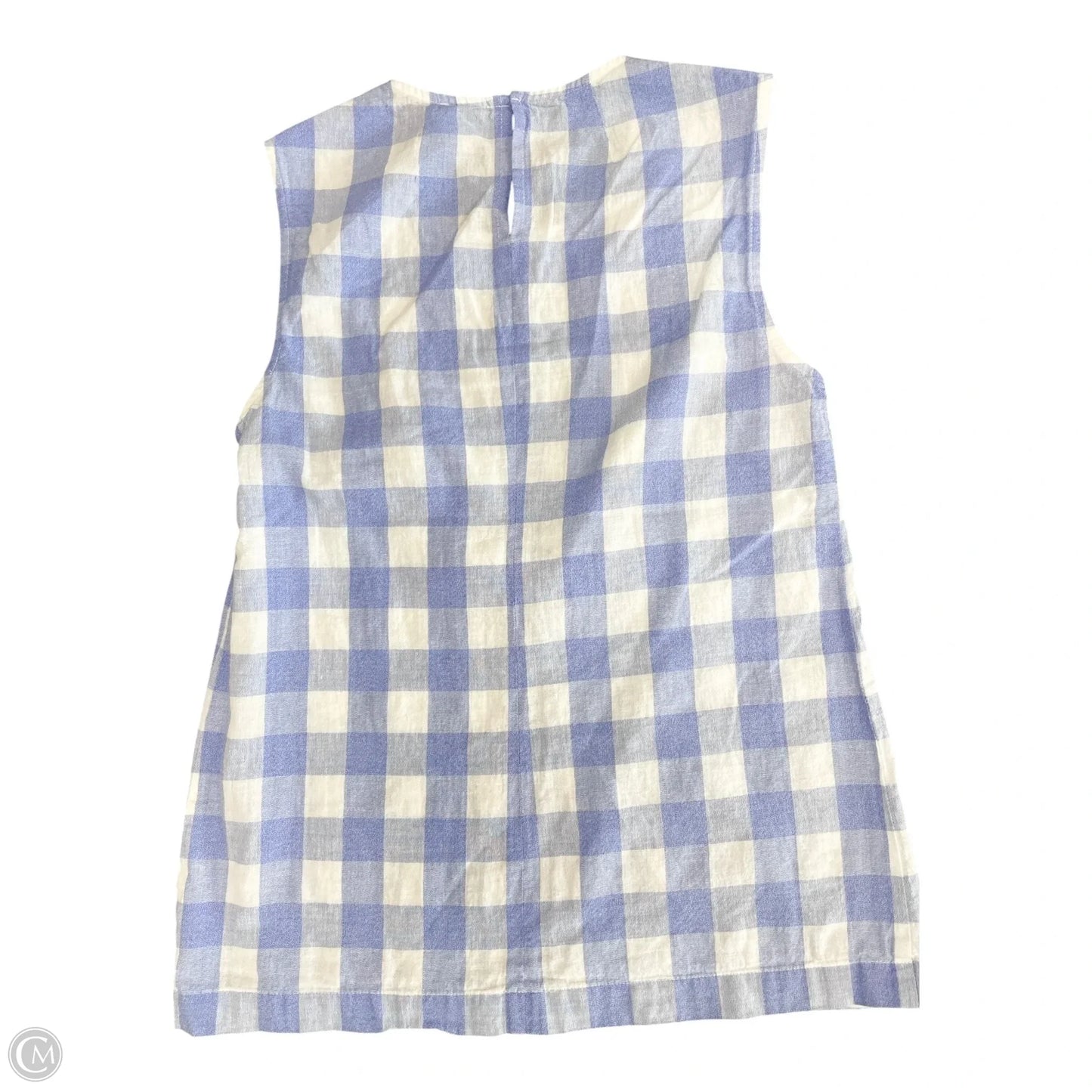 Top Sleeveless By J. Crew In Blue & White, Size: 0