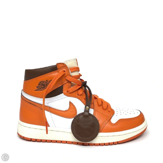 Shoes Sneakers By Nike In Orange & White, Size: 7.5