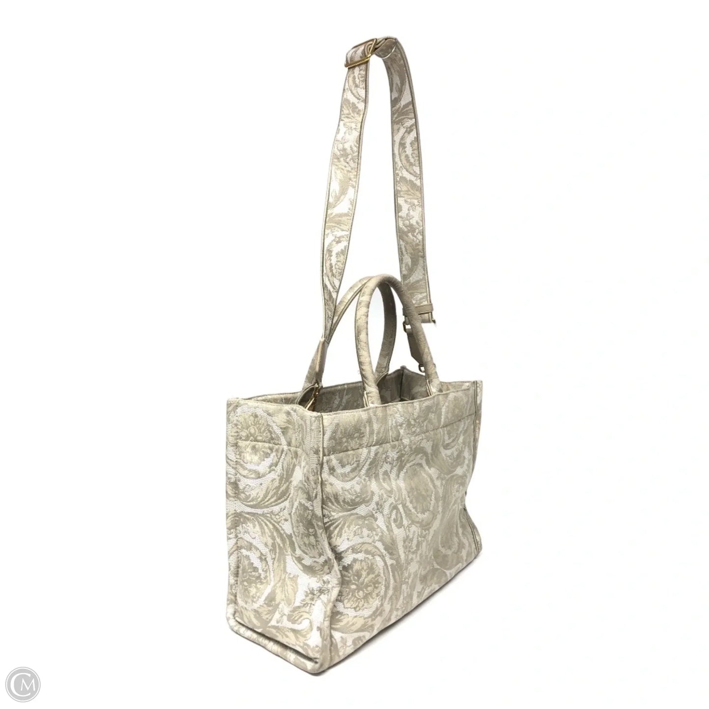 Tote Luxury Designer By Versace, Size: Medium