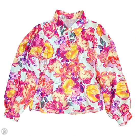Top Long Sleeve By Flying Tomato In Multi-colored, Size: S