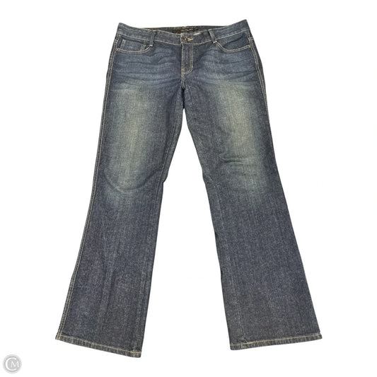 Jeans Boot Cut By Calvin Klein In Blue Denim, Size: 14