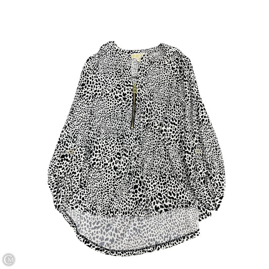 Top 3/4 Sleeve By Michael By Michael Kors In Black & White, Size: Xl