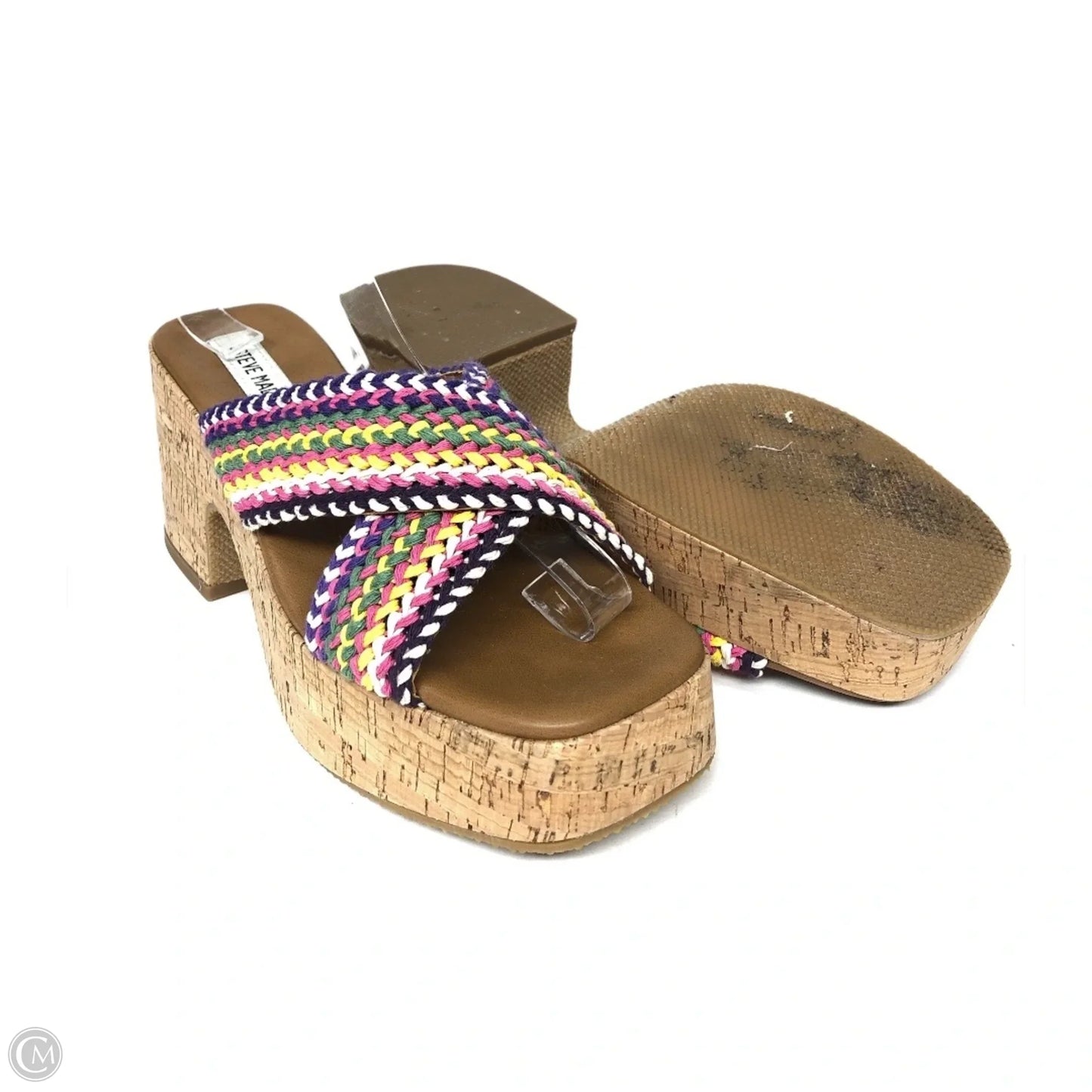 Sandals Heels Platform By Steve Madden In Multi, Size: 9