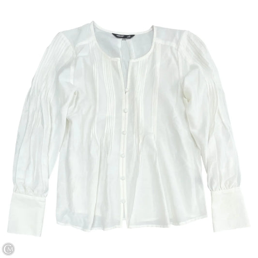 Blouse Long Sleeve By Simply Vera In Cream, Size: Xs